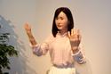 A female android developed by Toshiba demonstrates its sign-language abilities at Ceatec 2014 outside Tokyo on Tuesday. 