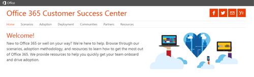 Microsoft launched the new Office 365 Customer Success Center website to help companies promote the suite's usage among employees.