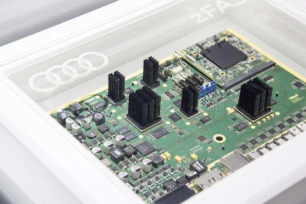 Audi's zFAS mother board will control all of the autonomous functions of the carmaker's future vehicles and process data from sensors and imagery. 

Credit: Audi AG
