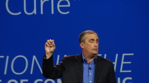 Intel's Curie chip -- so small, can't even see it. From CES 2015 keynote
