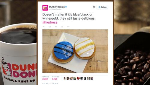 Dunkin' Donuts capitalizes on "Dressgate".