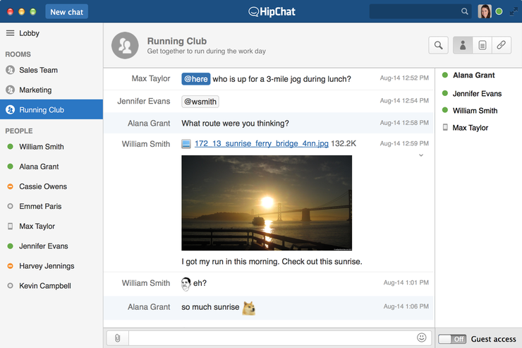Atlassian's HipChat messaging platform