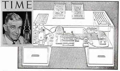 DARPA's crime-fighting Memex program gets its name and inspiration from a hypothetical device described in “As We May Think,” a 1945 article for The Atlantic Monthly.