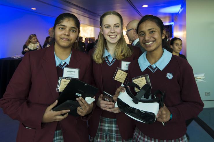 Students involved in the UC and Samsung STEM study 