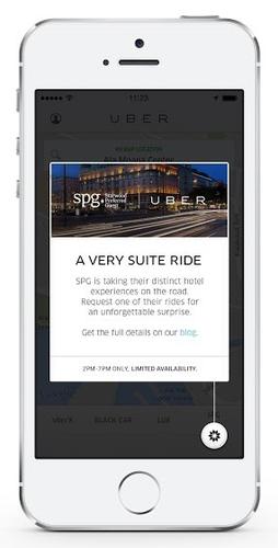 A new partnership between Uber and Starwood Hotels will let hotel customers earn rewards through the Uber app.