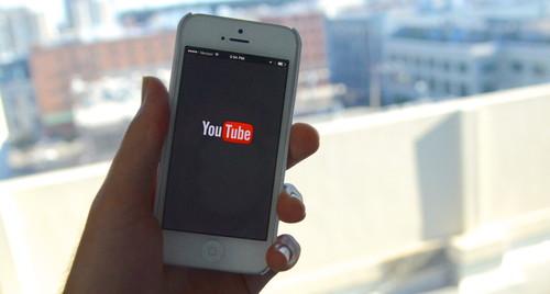 YouTube's mobile app is pictured on October 17, 2013.