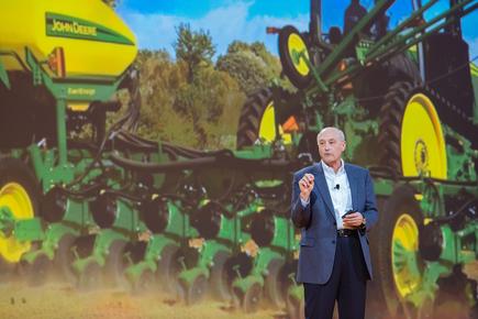 Patrick Pinkston, John Deere: The next opportunity for agriculture is to seamlessly connect people, technology and insights to uncover new opportunities to deliver more products in a sustainable fashion.