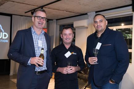 @the Consegna Cloud launch: Adrian Facer of Tenzing; Brent Colbert of AWS and Helaman Tangiora of Tainui Group Holdings.