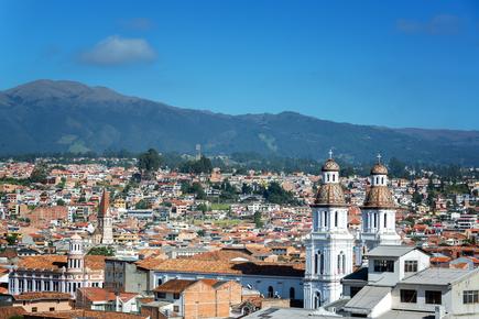 The cityscape of Cuenca, Ecuador 