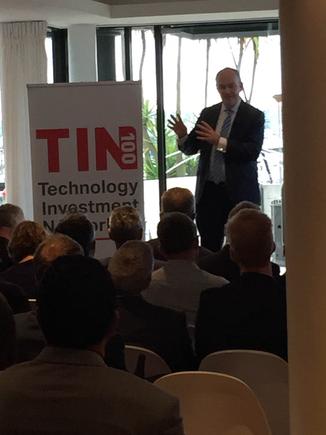 &quot;The diversification of the NZ economy is really happening, with the hi-tech sector leading the way,&quot; says Economic Development Minister Steven Joyce at the launch of TIN100 in Auckland. (Photo by Divina Paredes)

