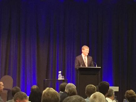 Prime Minister Bill English at the Institute of Directors lunch in Auckland.