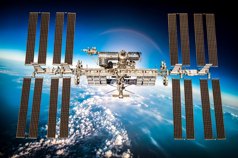 International Space Station over the planet earth.