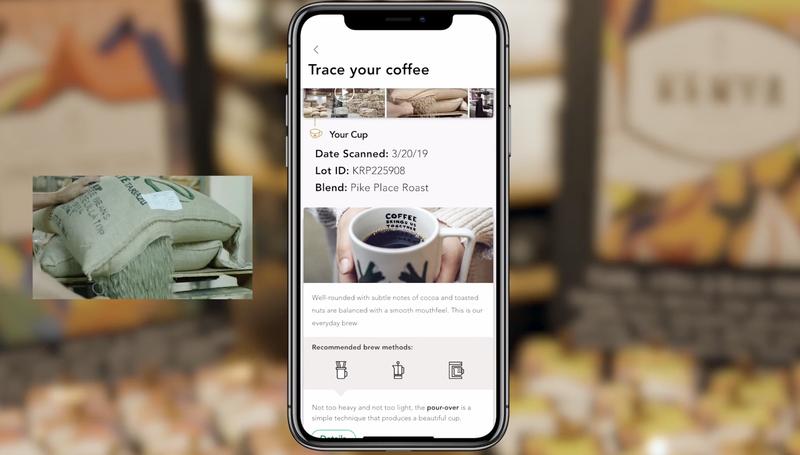 Starbucks' and Microsoft are creating a mobile &quot;bean to cup&quot; tracking app that may look like this and enable customers to see where their coffee was grown and the journey it took to their cup